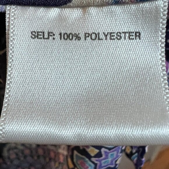 Rose + Olive Women's Floral Print Blue Tunic Top Size 1X Casual Spring Blouse - Picture 7 of 10